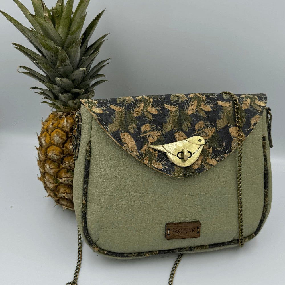Sac Camélia en Piñatex et Liège