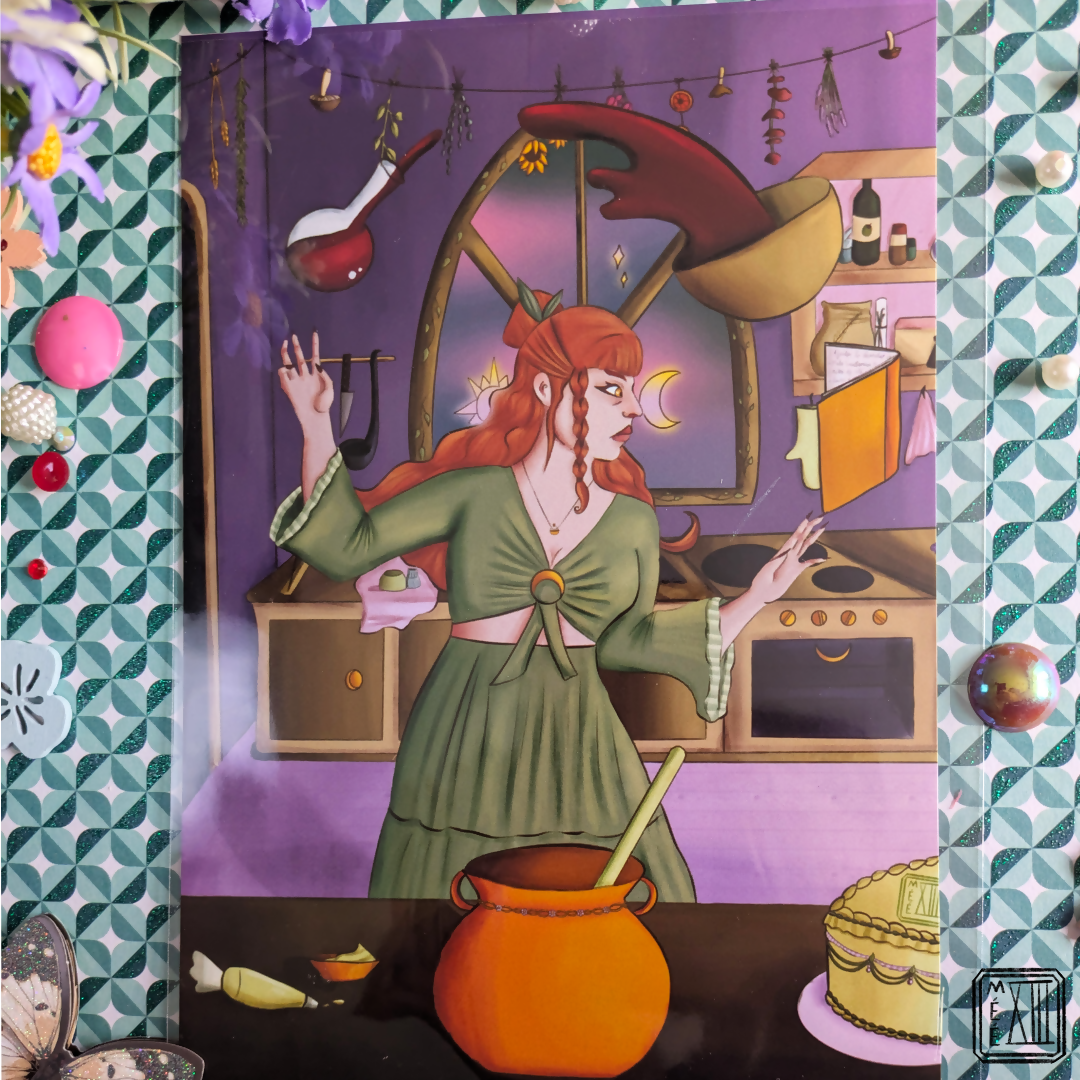 Print sorcière de la patisserie