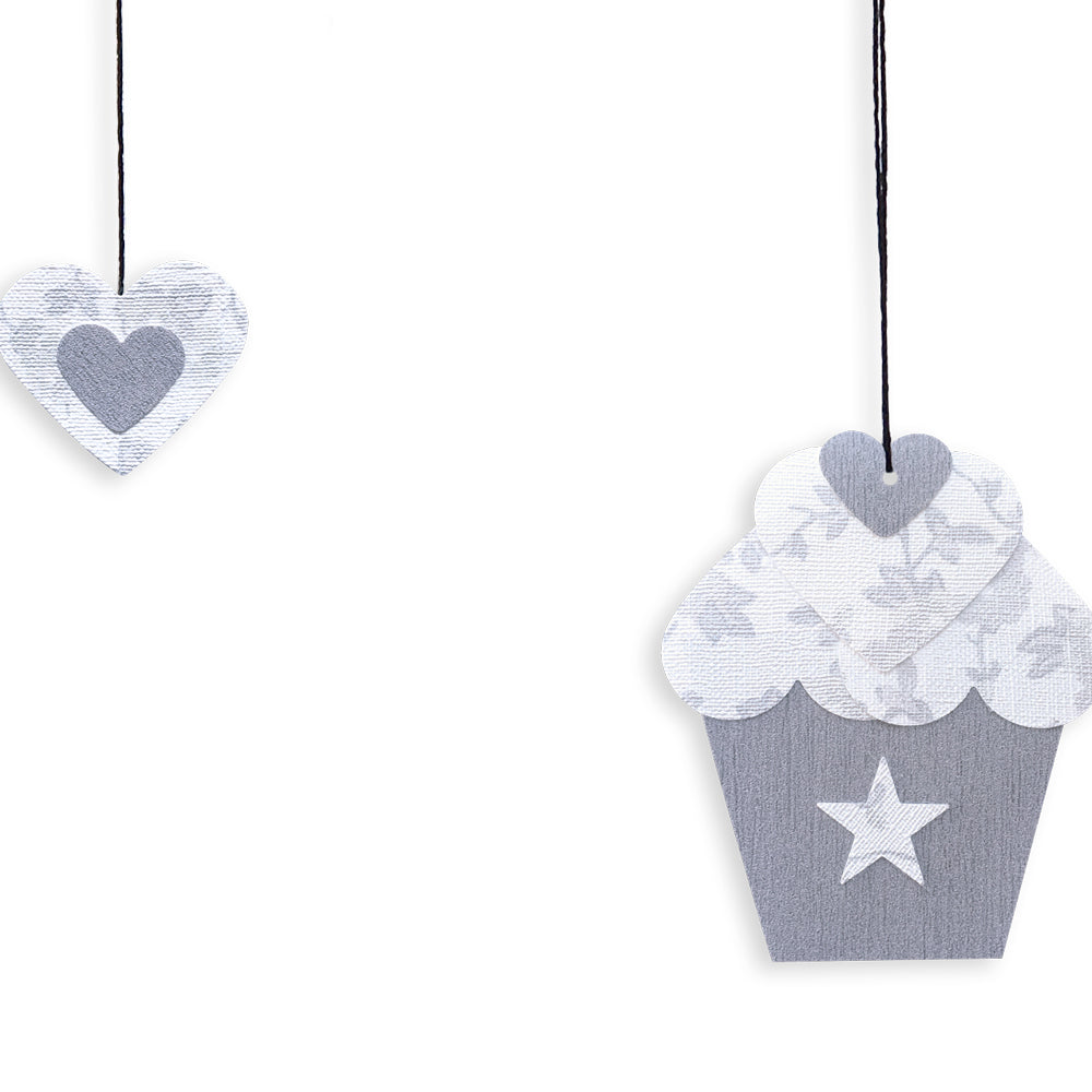 Citation colorée en fil de fer - Cupcake - Blanc : La gourmandise est un très joli défaut - Bijoux de mur