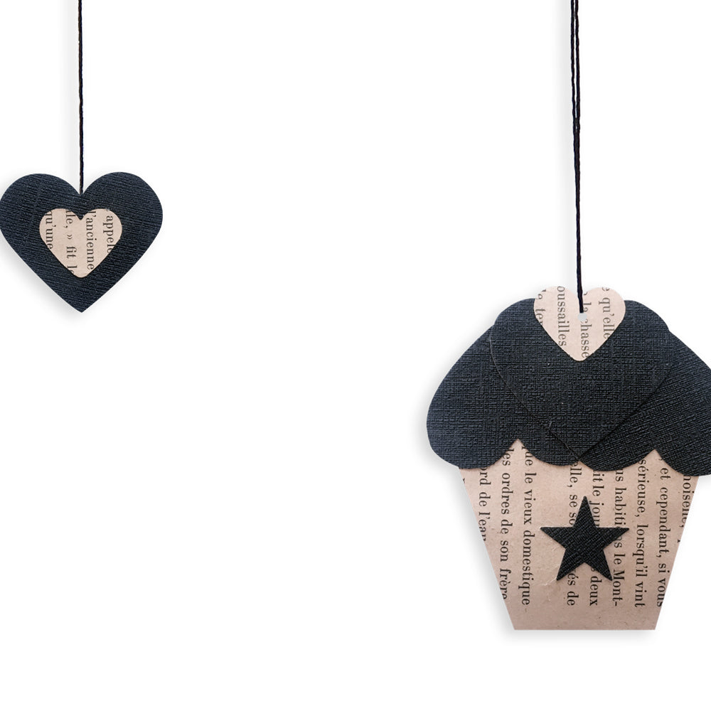 Citation colorée en fil de fer - Cupcake - Noir : La gourmandise est un très joli défaut - Bijoux de mur