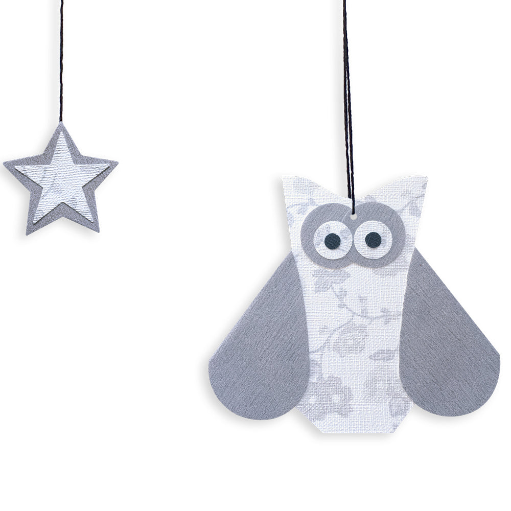 Citation colorée en fil de fer - Chouette - Blanc : Tout commence par un rêve - Bijoux de mur