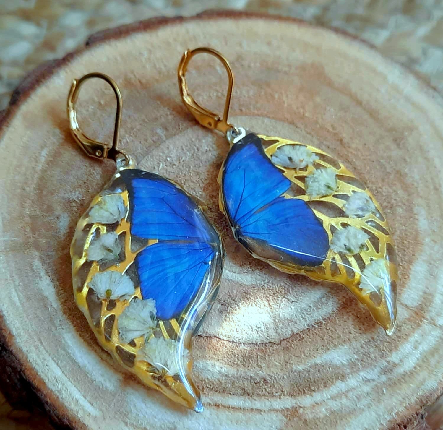 Boucles d'oreille, Gypsophiles