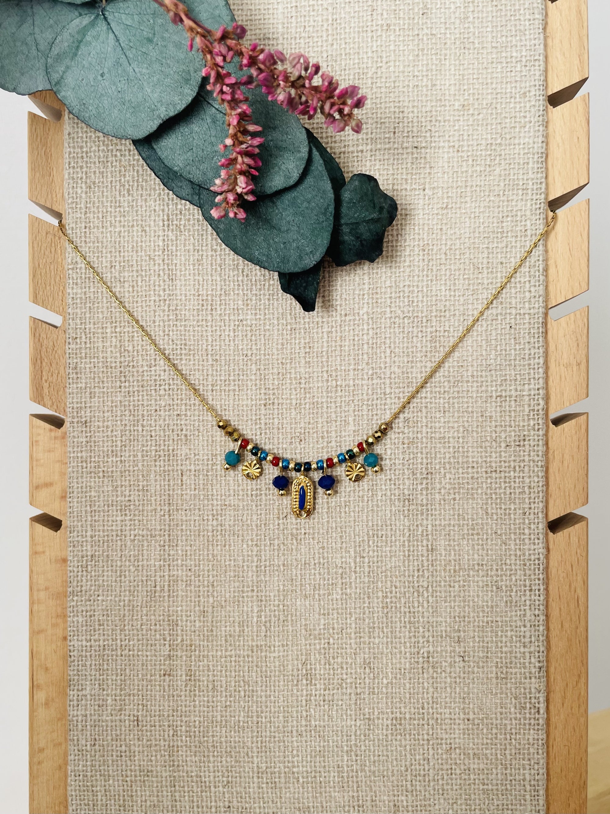 Collier ethnique 3 couleurs