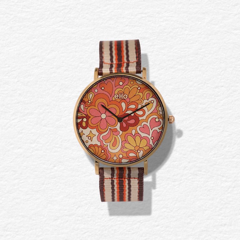 Montre Marron Flower Power
