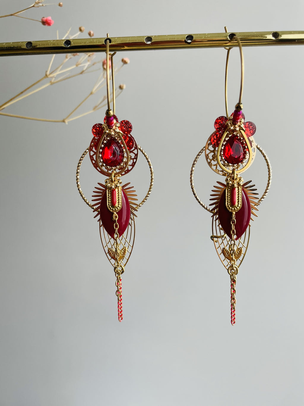 Créoles "Cocq royal" rouge