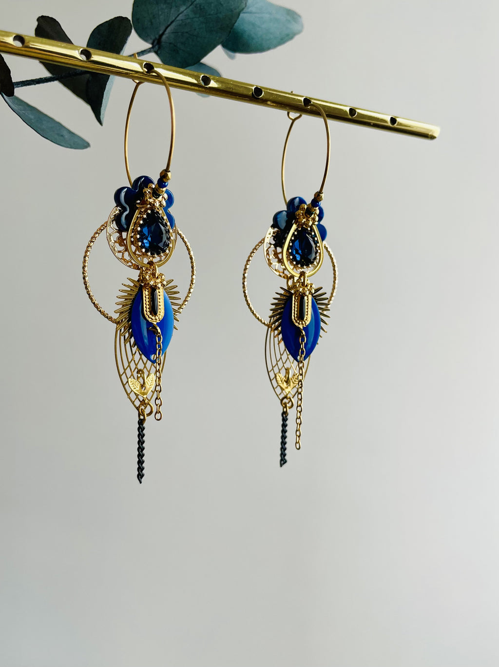 Créoles "Cocq royal" bleues