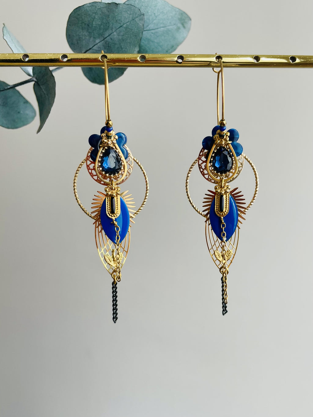 Créoles "Cocq royal" bleues