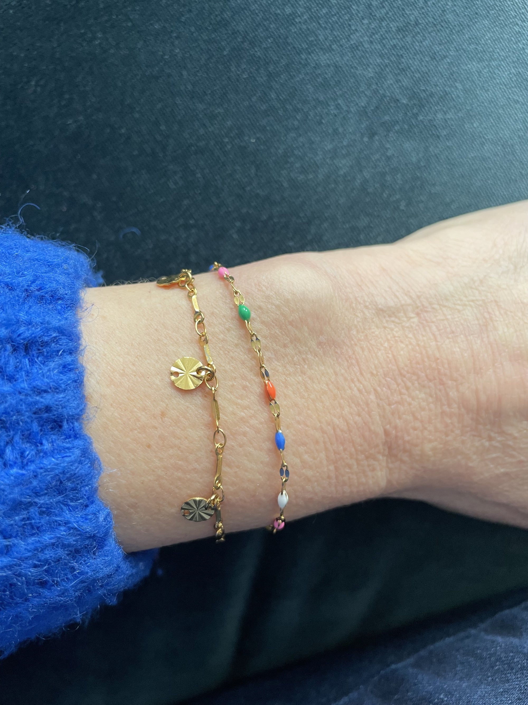 Bracelet sequins multicolore