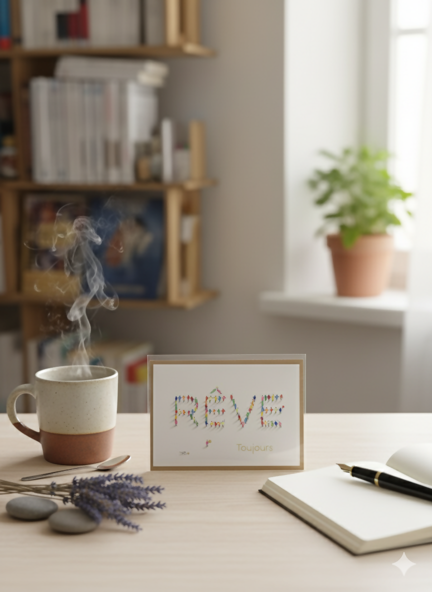 Carte Mots doux + Enveloppe Craft