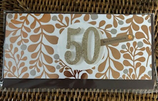 CARTE ENVELOPPE ANNIVERSAIRE 50 ANS