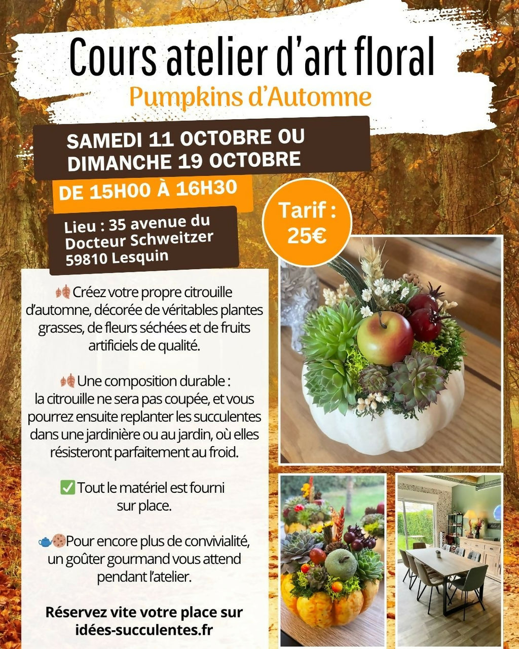 Atelier “Pumpkins d’Automne”