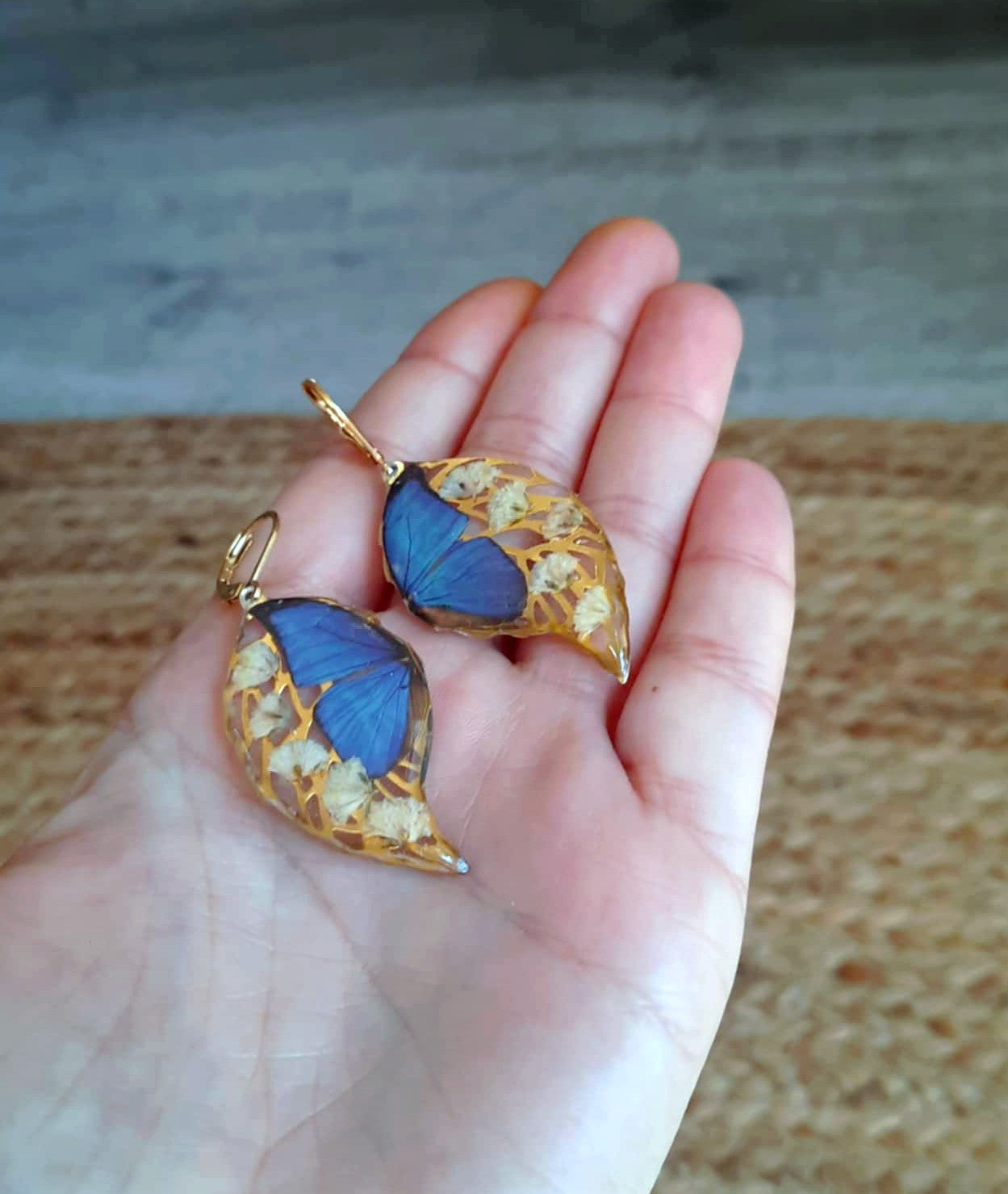 Boucles d'oreille, Gypsophiles
