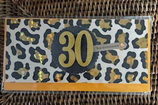 30TH BIRTHDAY CARD AND ENVELOPE