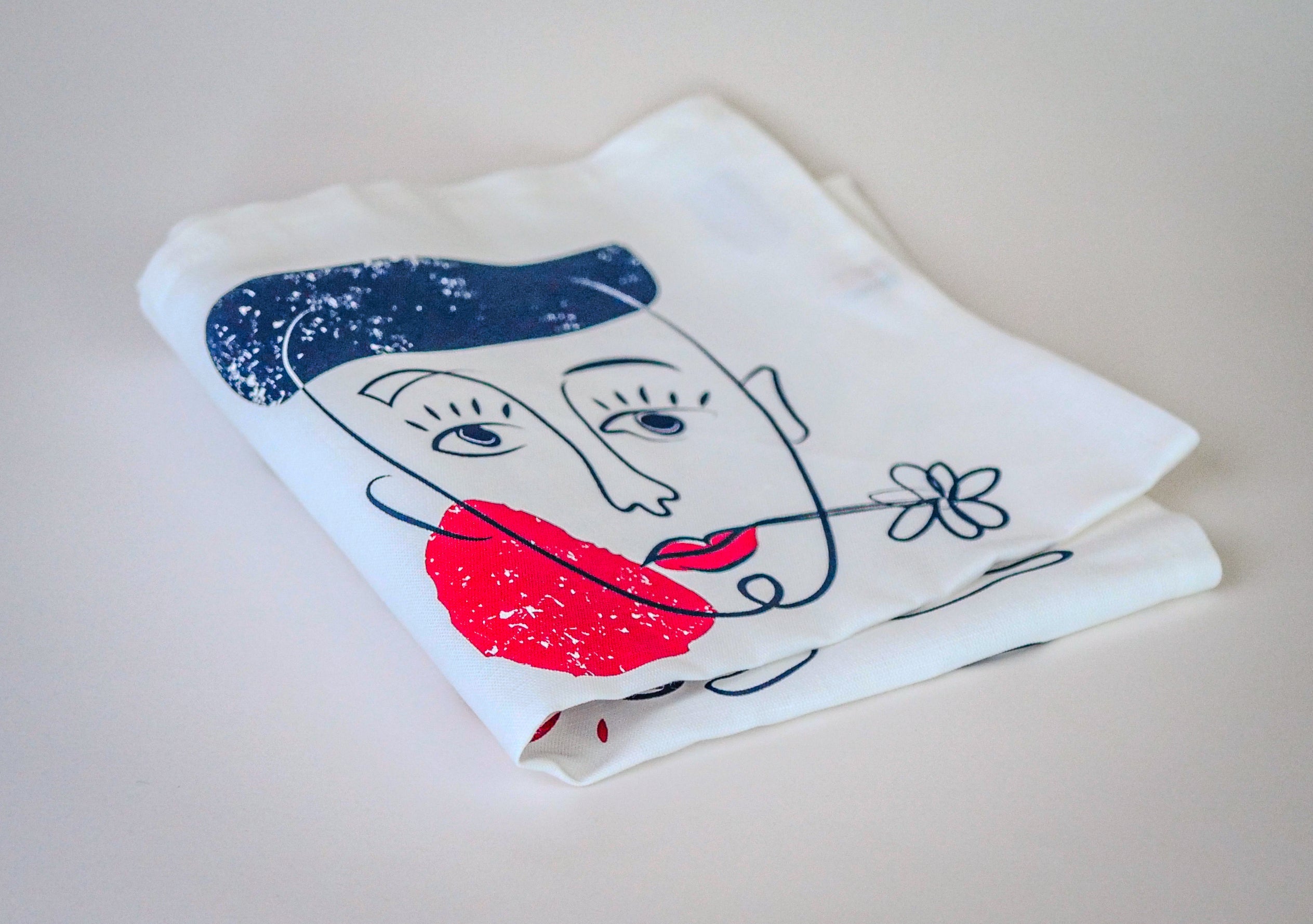 Set of 4 Napkins - The Napkin - Table linen - "Soulmates"