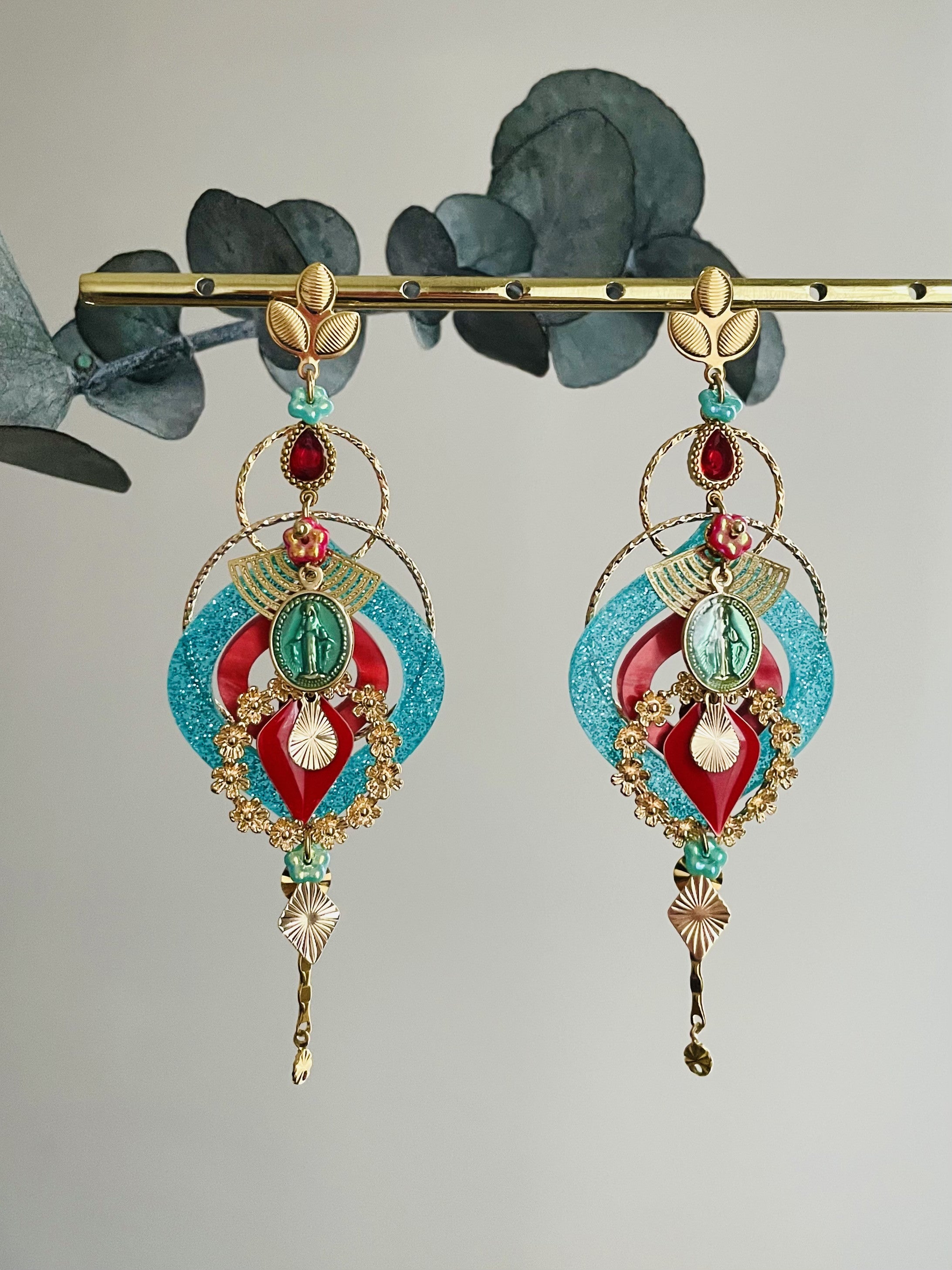 Virgin of Guadalupe studs
