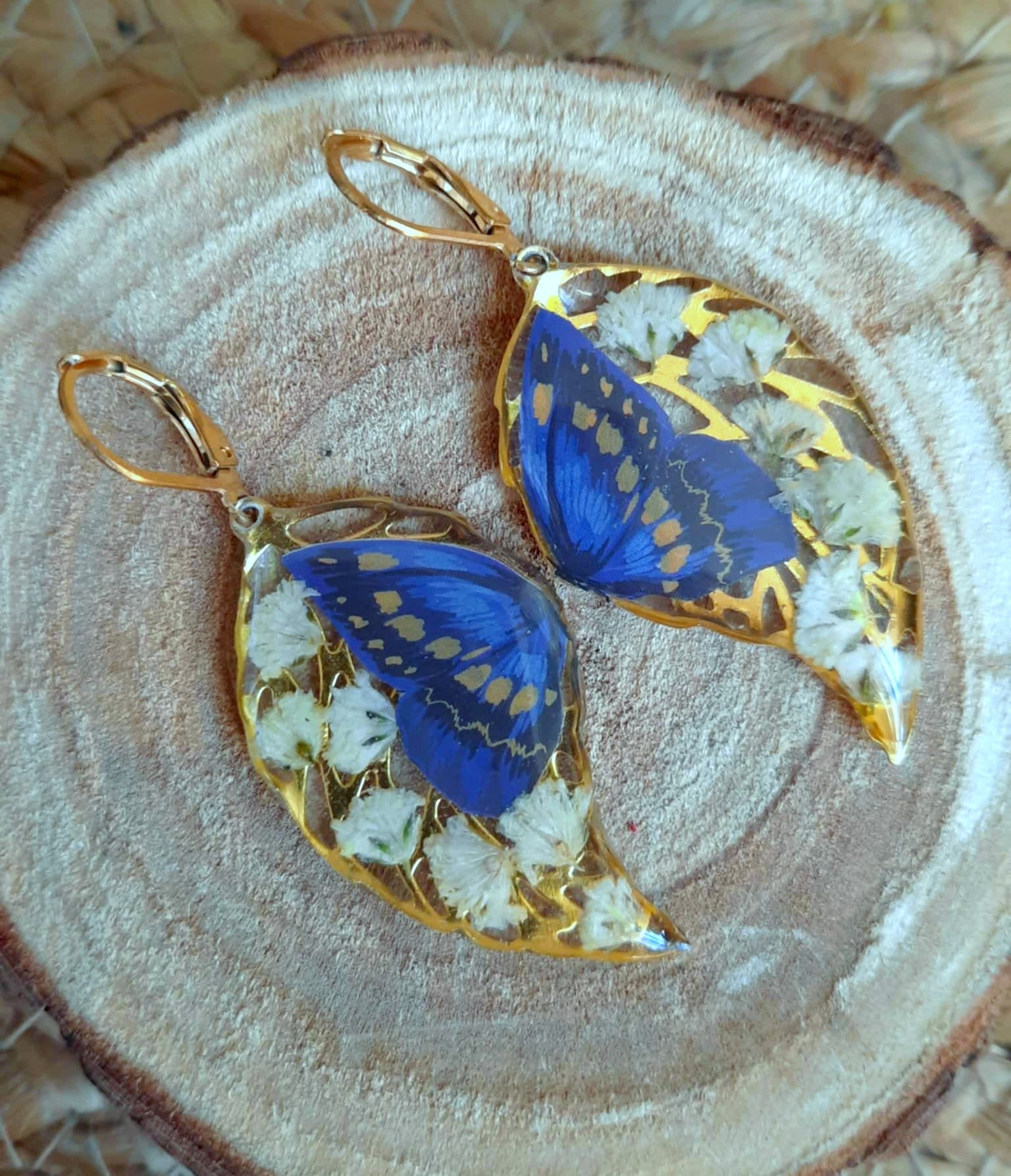 Boucles d'oreille, Gypsophiles