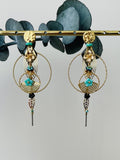 "Octopus" blue and black studs