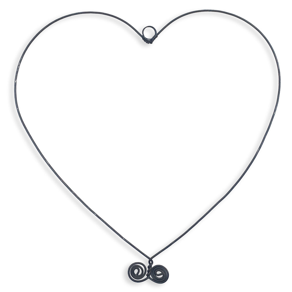 Forme en fil de fer " Coeur Grand " - environ 20 x 20 cm - à punaiser - Bijoux de mur