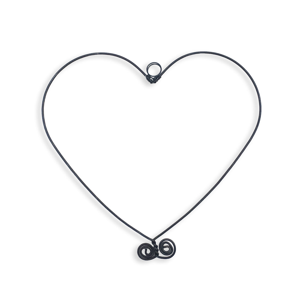 Forme en fil de fer " Coeur Moyen " - environ 15 x 15 cm - à punaiser - Bijoux de mur
