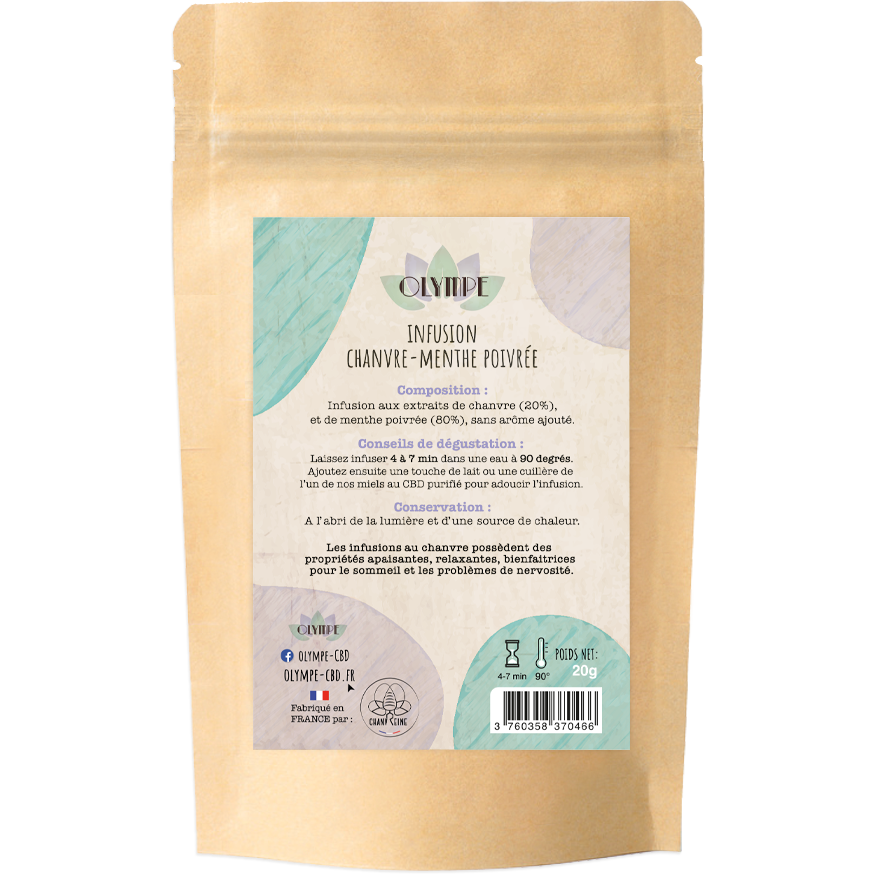 Tisane au chanvre et cbd naturelle