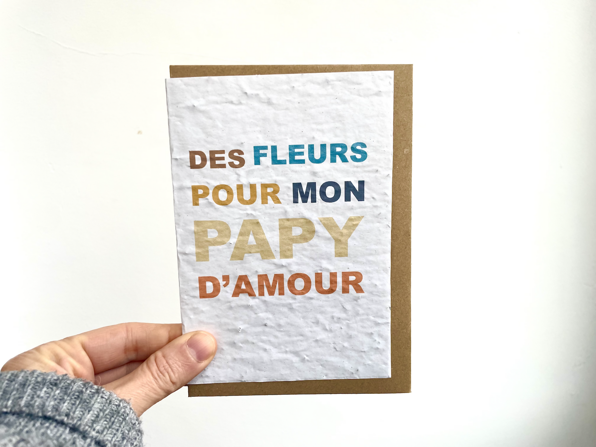 Carte à planter papy d'amour