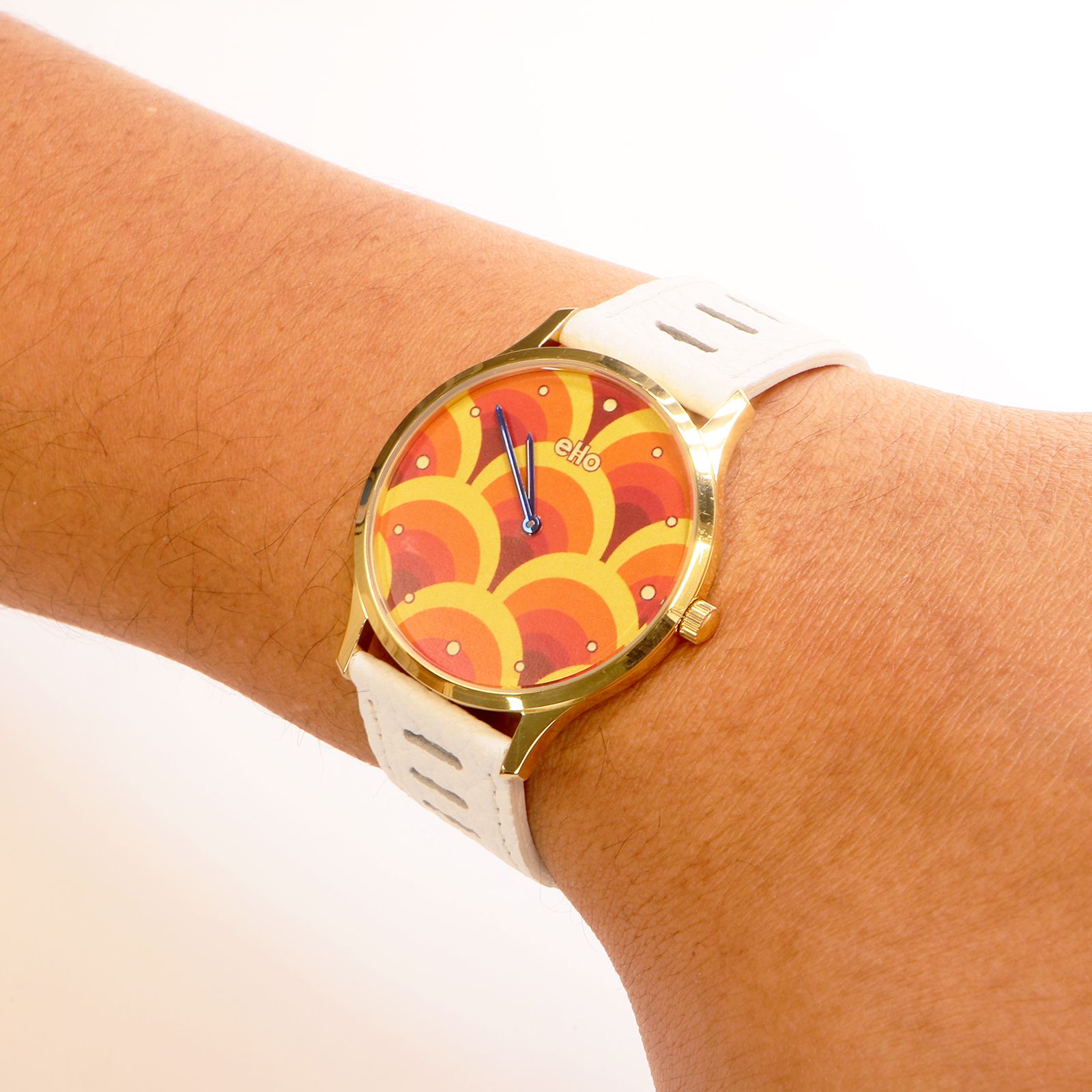 Montre Blanche Alvéoles