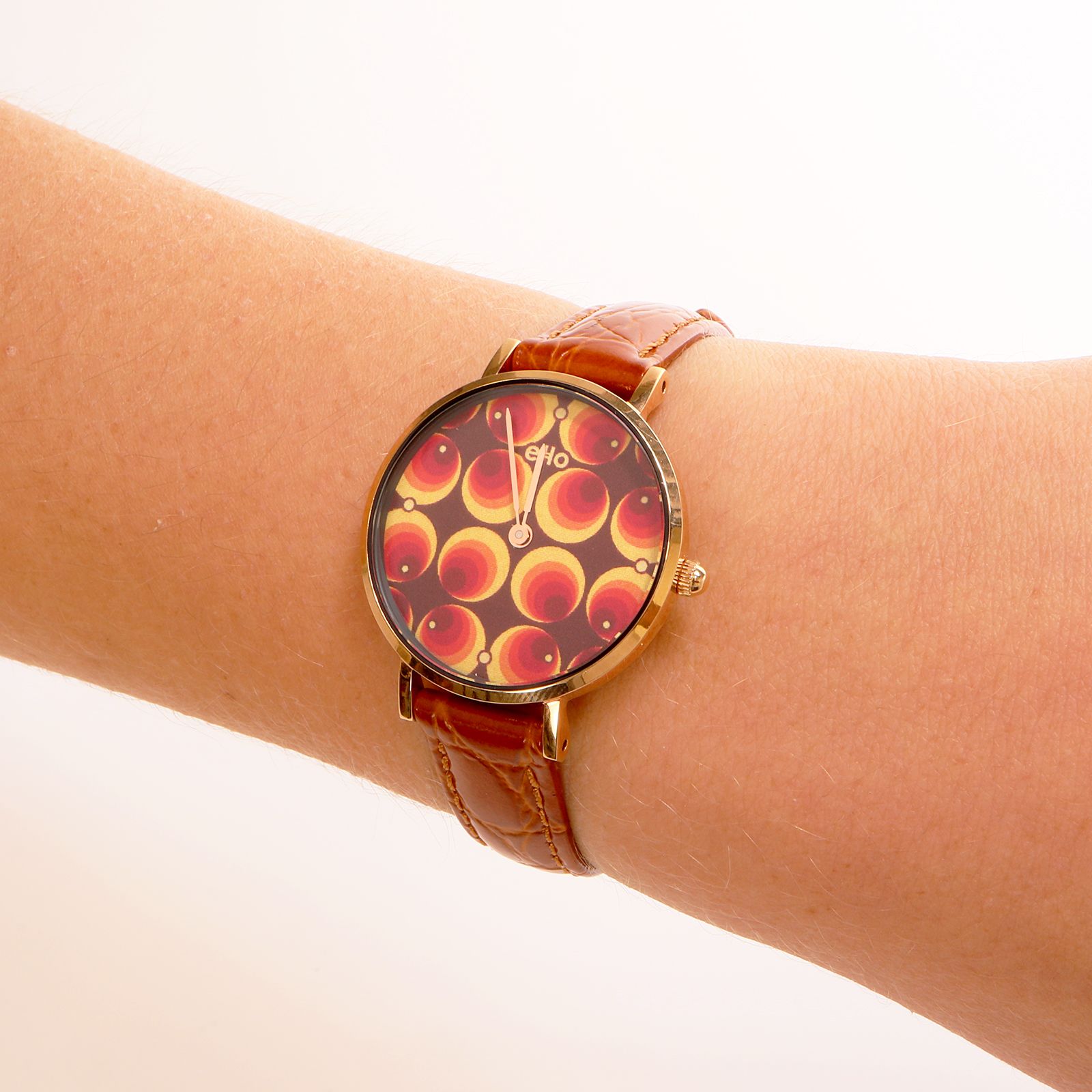 Montre Marron Fleur