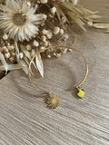 Bracelet jonc citron & petit soleil
