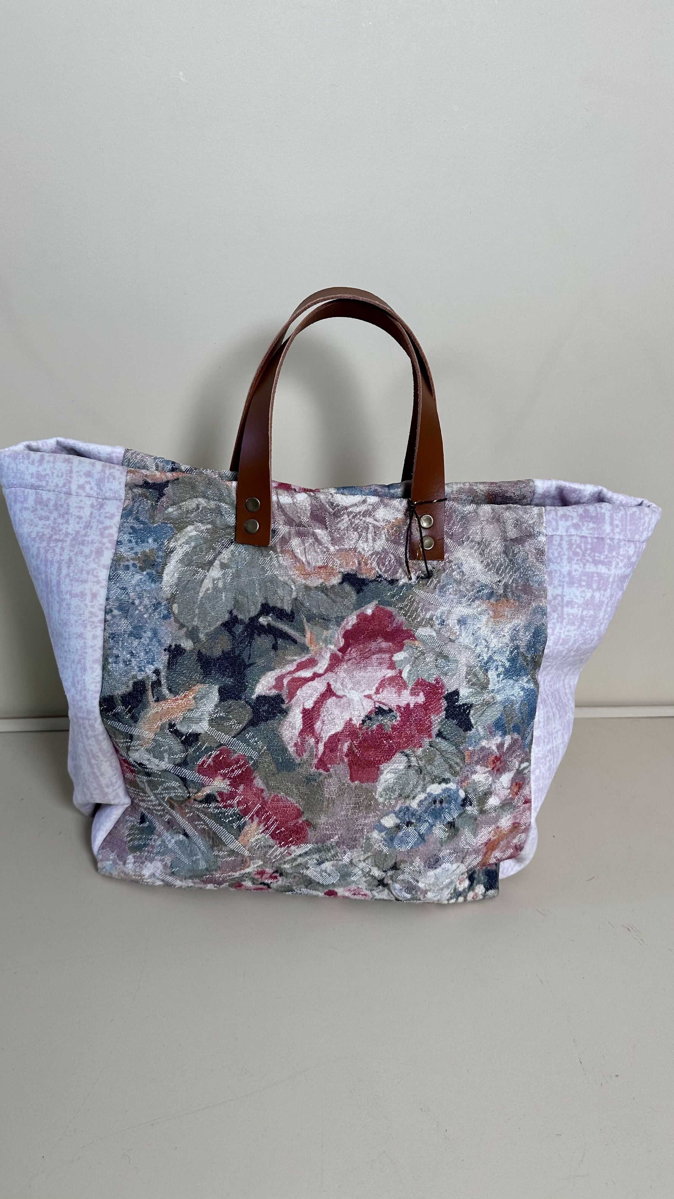 Cabas chic rose rideaux