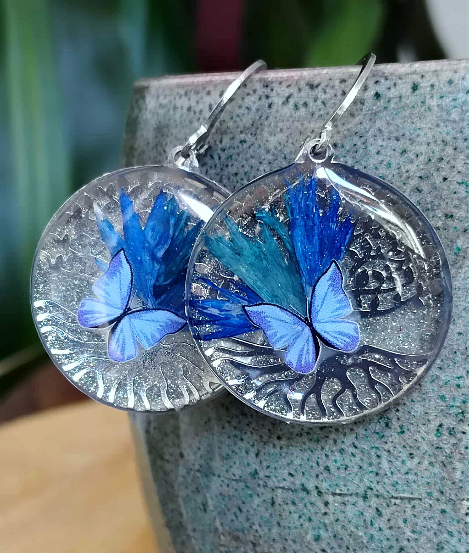 Boucles d'oreille Pétale de Bleuet