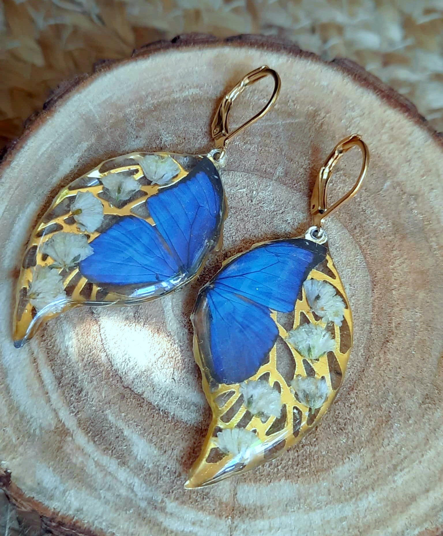 Boucles d'oreille, Gypsophiles