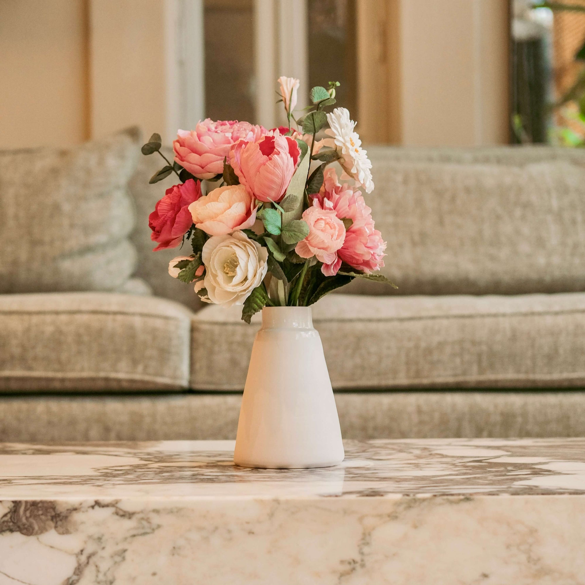 Bouquet fleurs en papier Lempicka