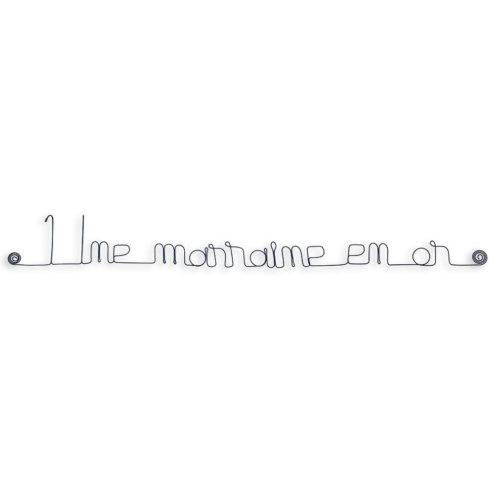 Message simple en fil de fer