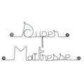 Message simple en fil de fer " Super Maîtresse " - à punaiser - Bijoux de mur