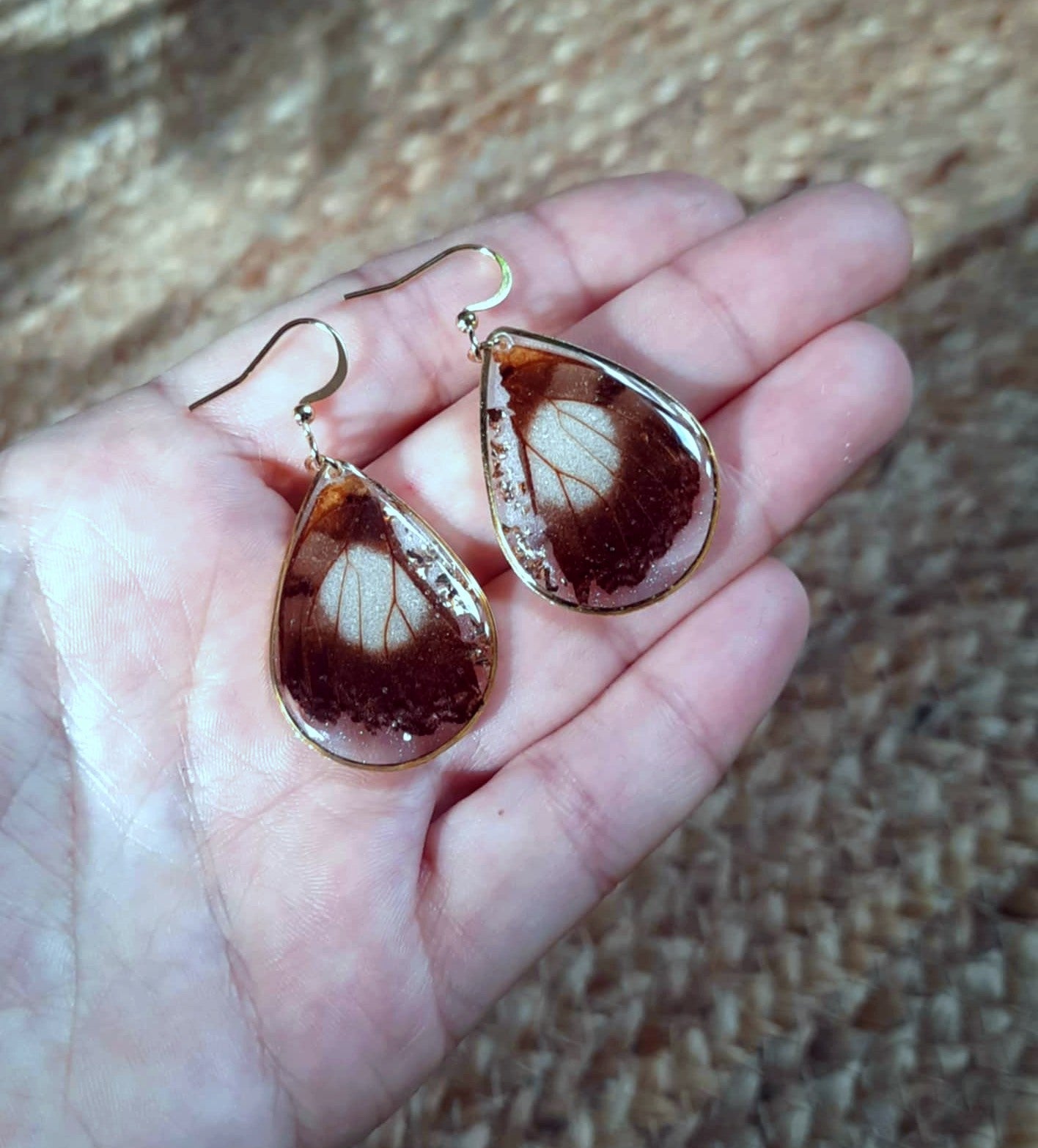 Boucles d'oreille, Aile de papillon