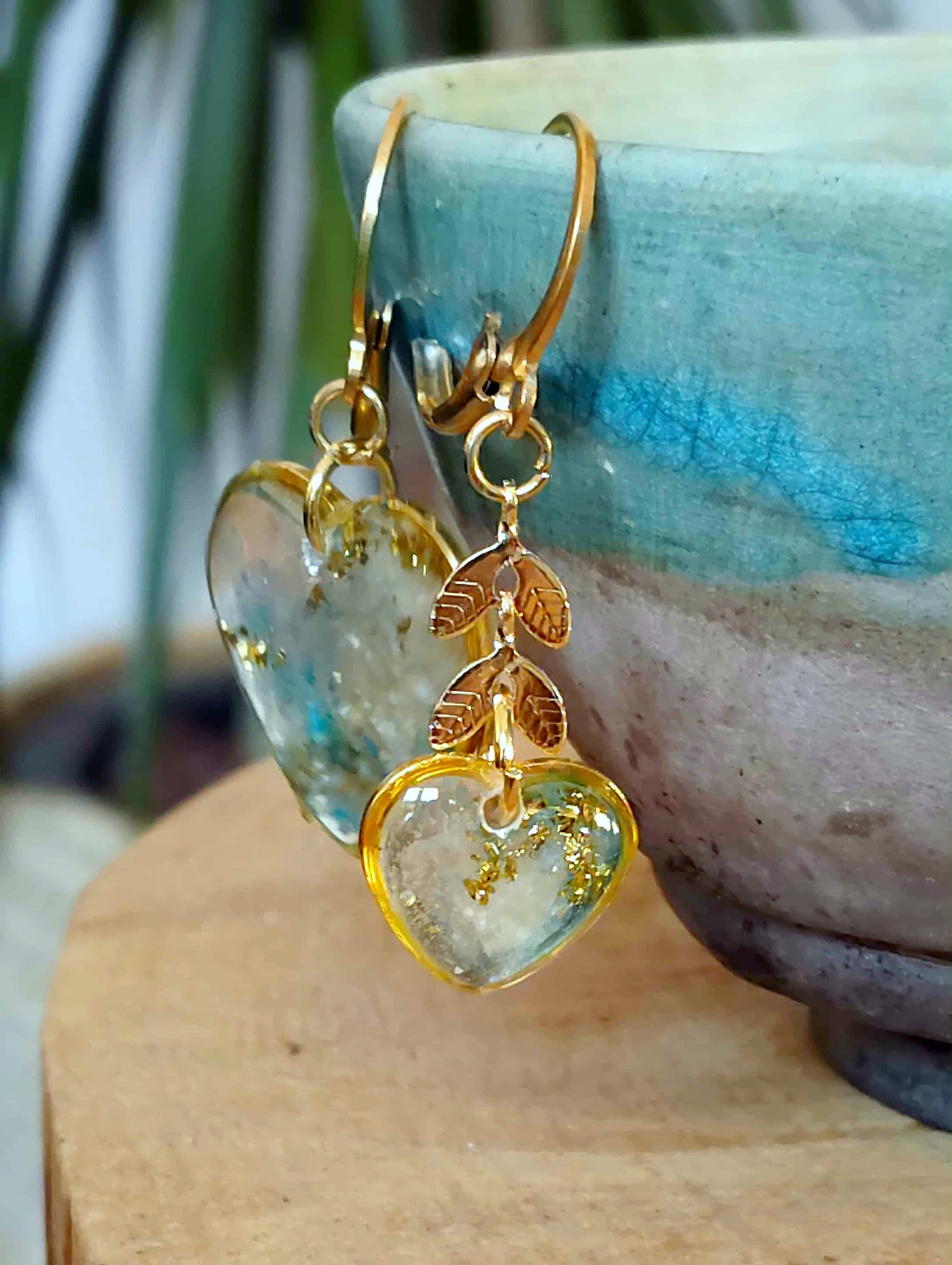 Boucles d'oreille Asymétrique Nacre