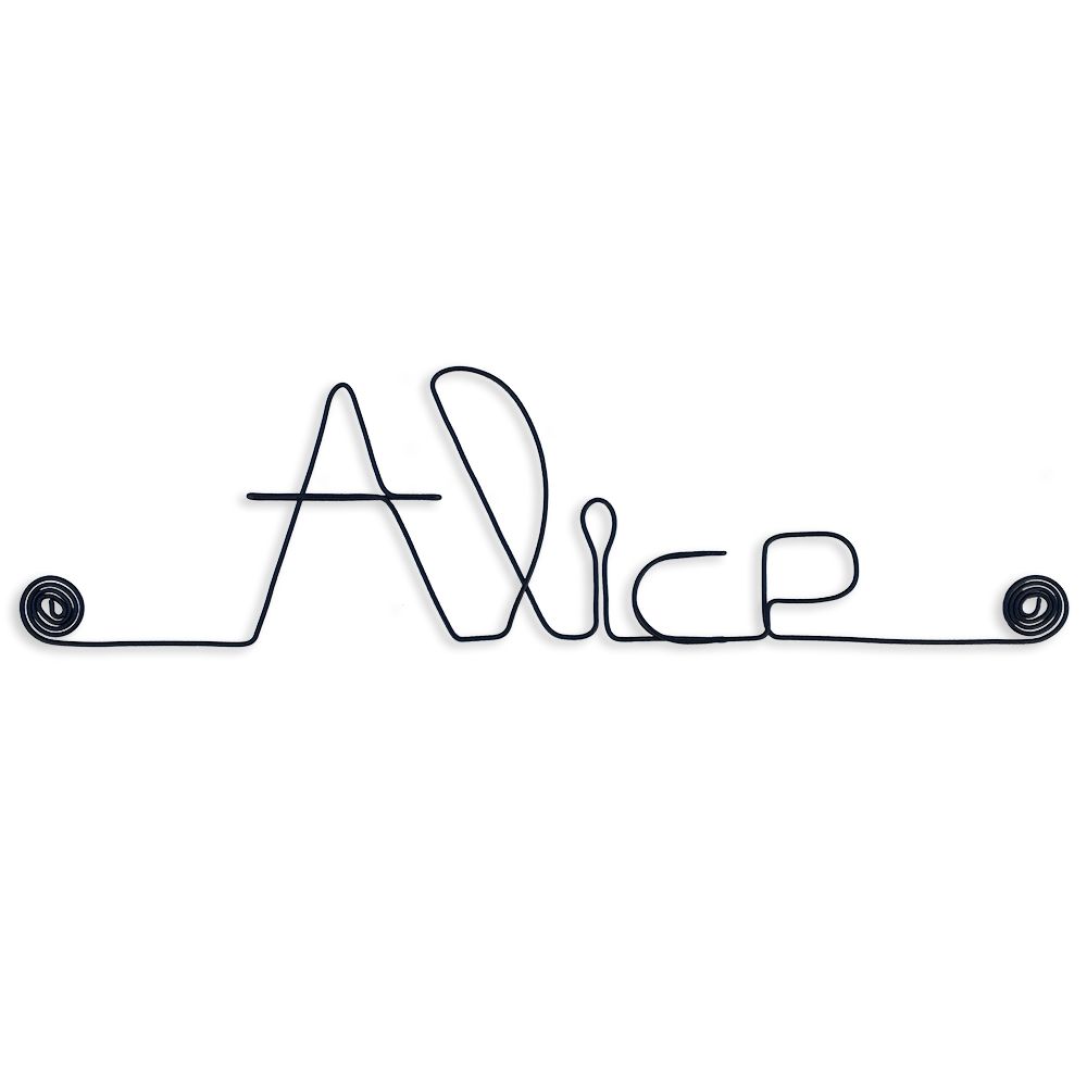 Prénom Alice en fil de fer - Bijoux de mur