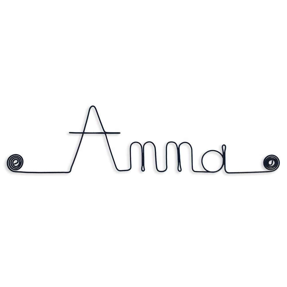 Prénom Anna en fil de fer - Bijoux de mur