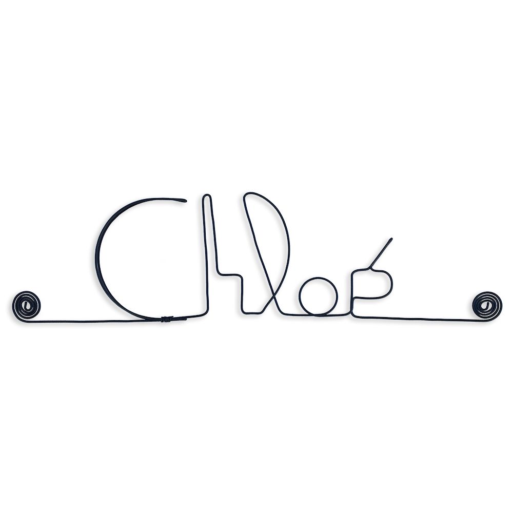 Prénom Chloé en fil de fer - Bijoux de mur