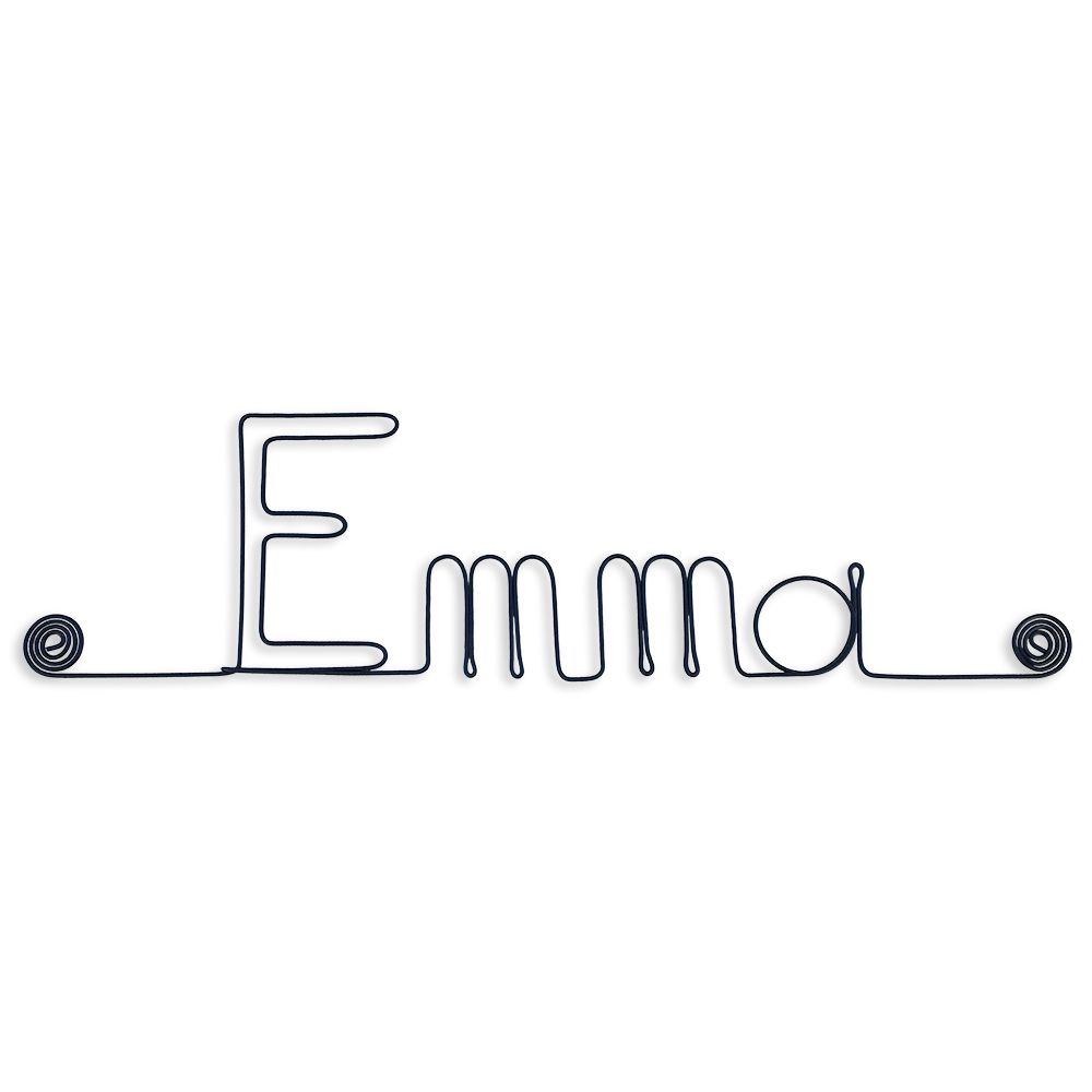 Prénom Emma en fil de fer - Bijoux de mur