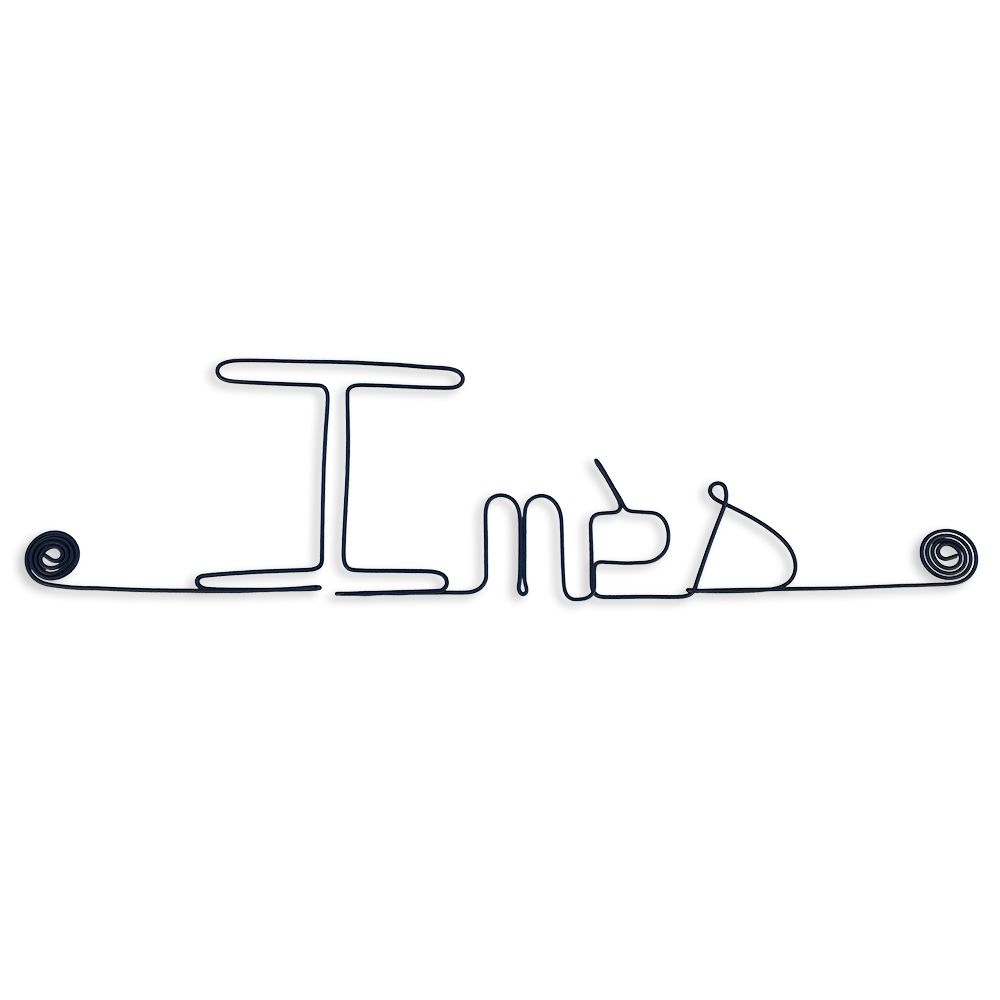 Prénom Inès en fil de fer - Bijoux de mur