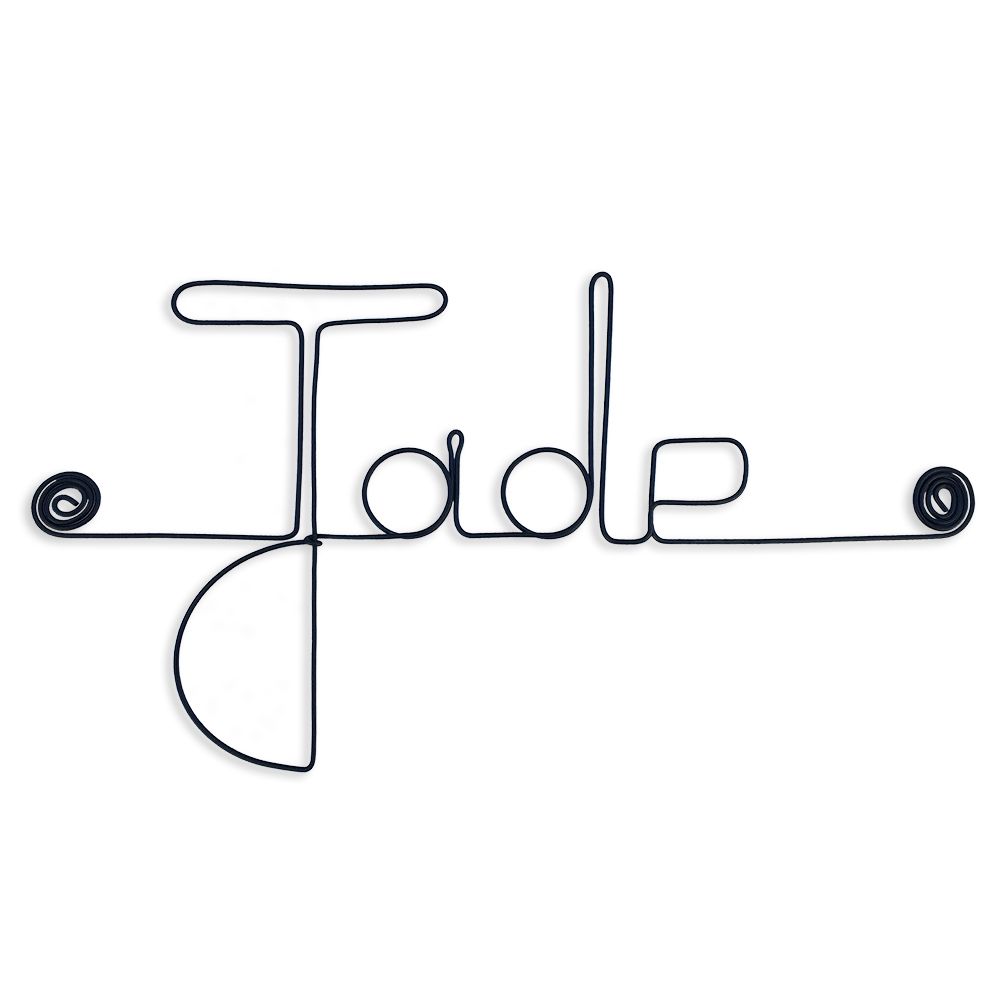 Prénom Jade en fil de fer - Bijoux de mur