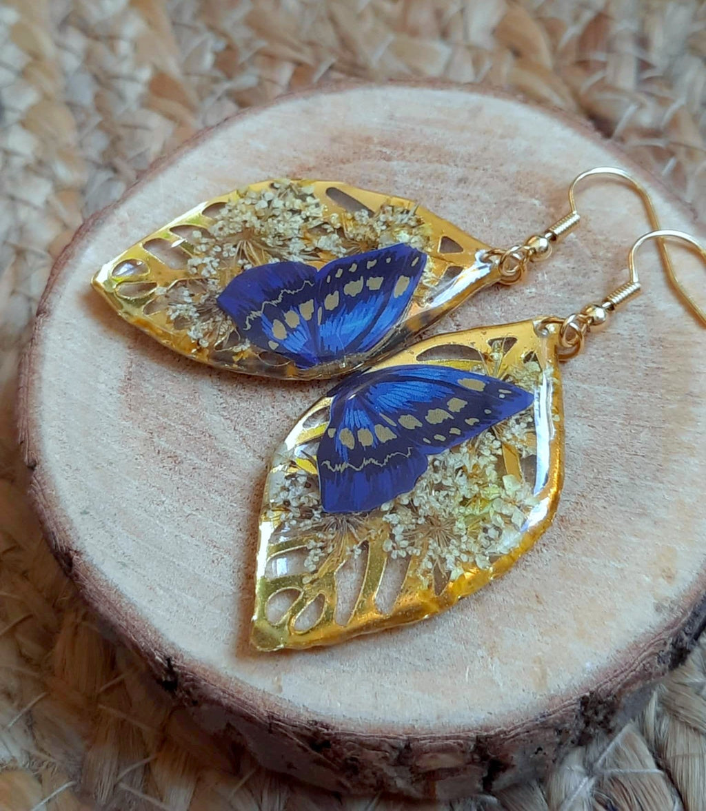 Boucles d'oreille, Fleur de carotte