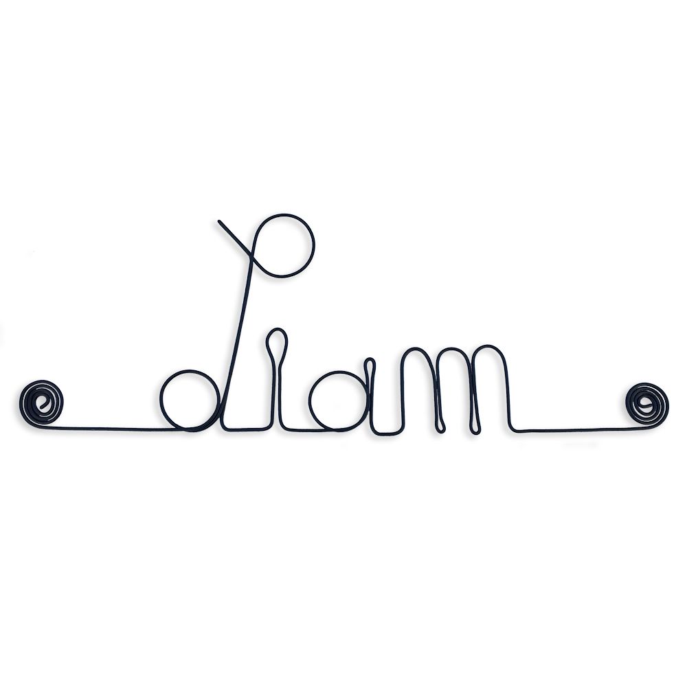 Prénom Liam en fil de fer - Bijoux de mur