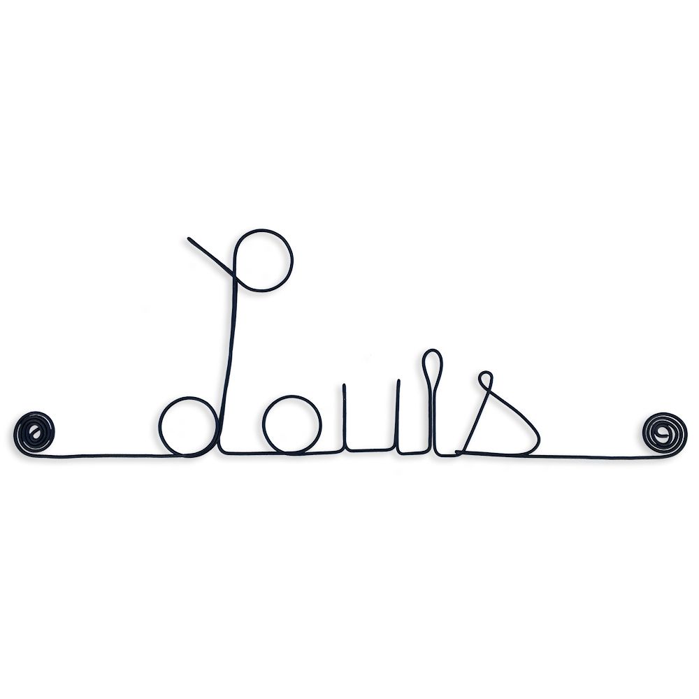 Prénom Louis en fil de fer - Bijoux de mur