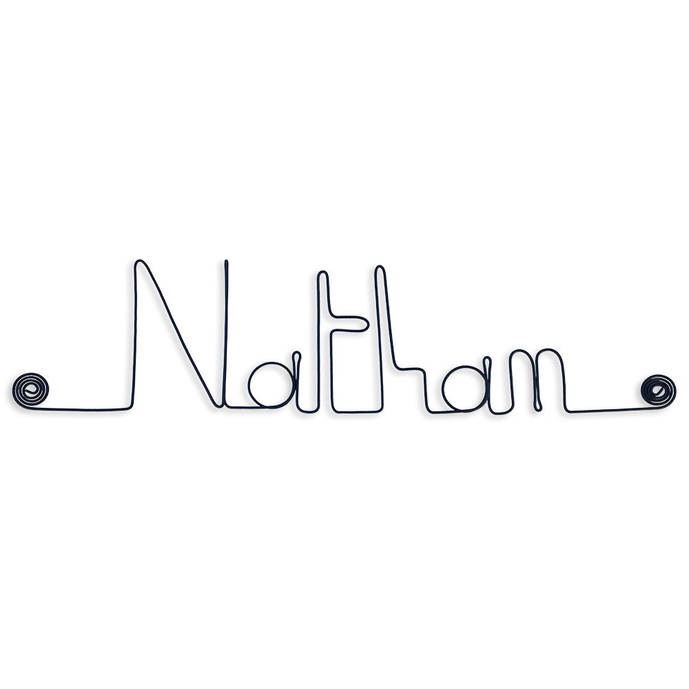 Prénom Nathan en fil de fer - Bijoux de mur