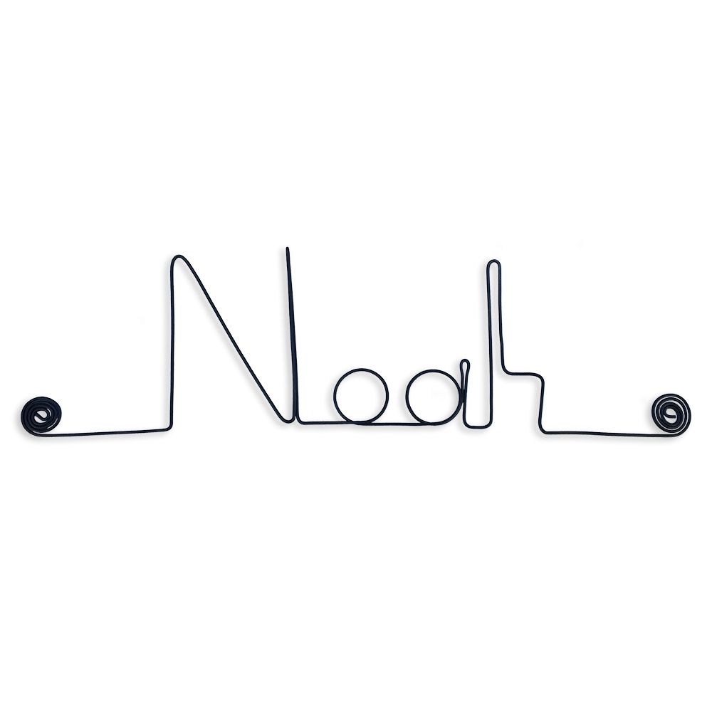 Prénom Noah en fil de fer - Bijoux de mur