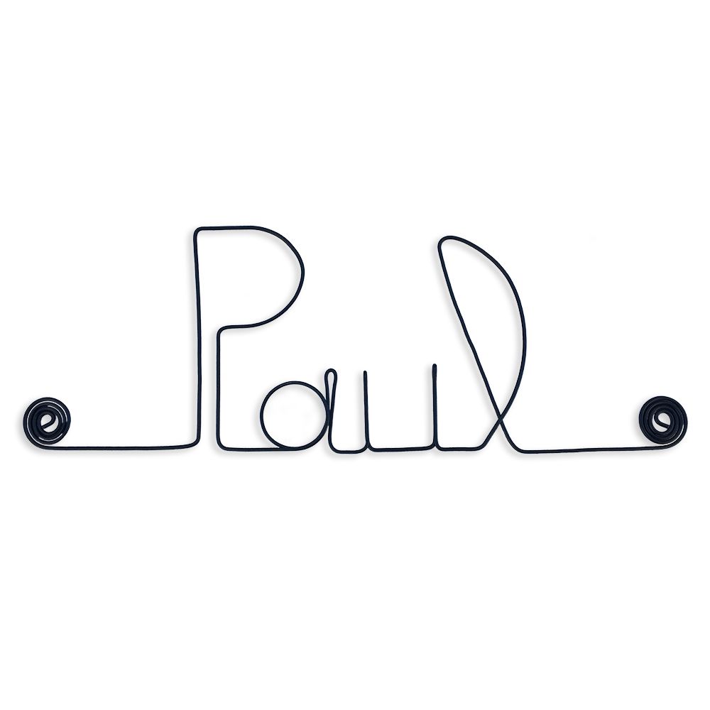 Prénom Paul en fil de fer - Bijoux de mur
