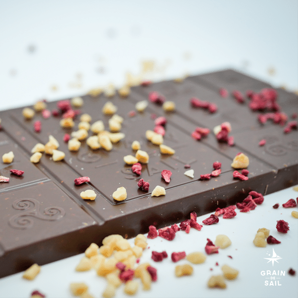 Tablette de chocolat Noir Framboise et Pralin - 100G - BIO