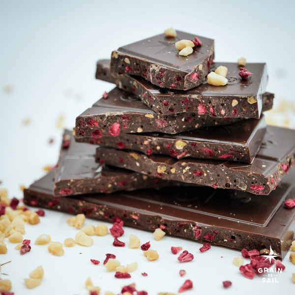 Tablette de chocolat Noir Framboise et Pralin - 100G - BIO